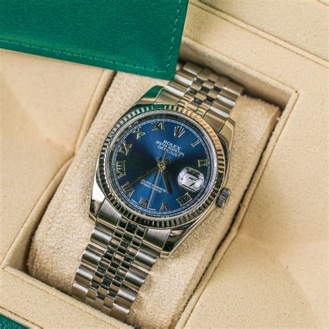 rolex datejust 36 blue roman|rolex 36mm datejust with diamonds.